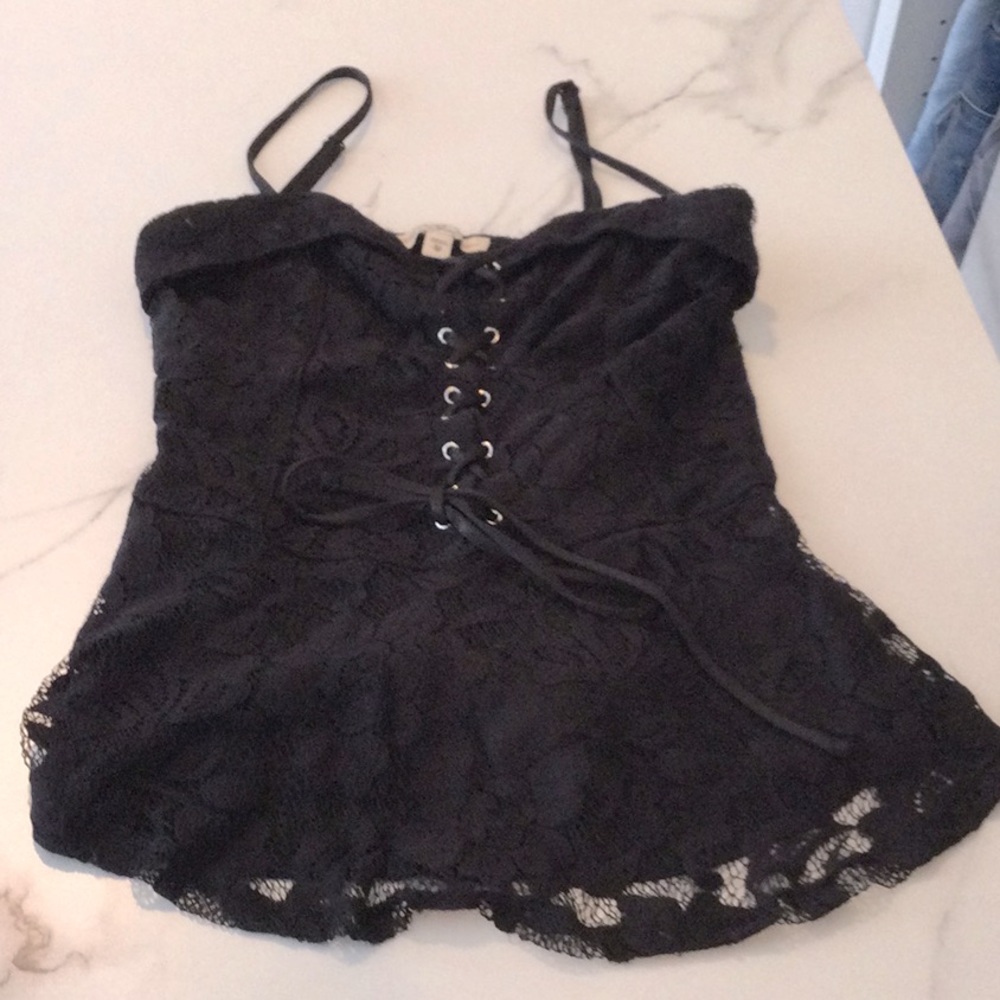 Express black lace corset top, XS.